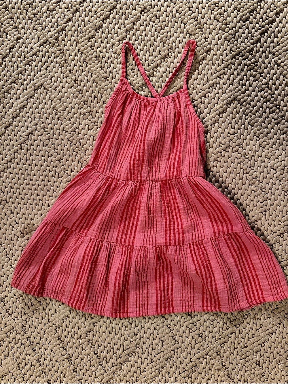 Cat & Jack Pink Striped Casual Dress 3T